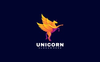 Unicorn Gradient Colorful Logo Template