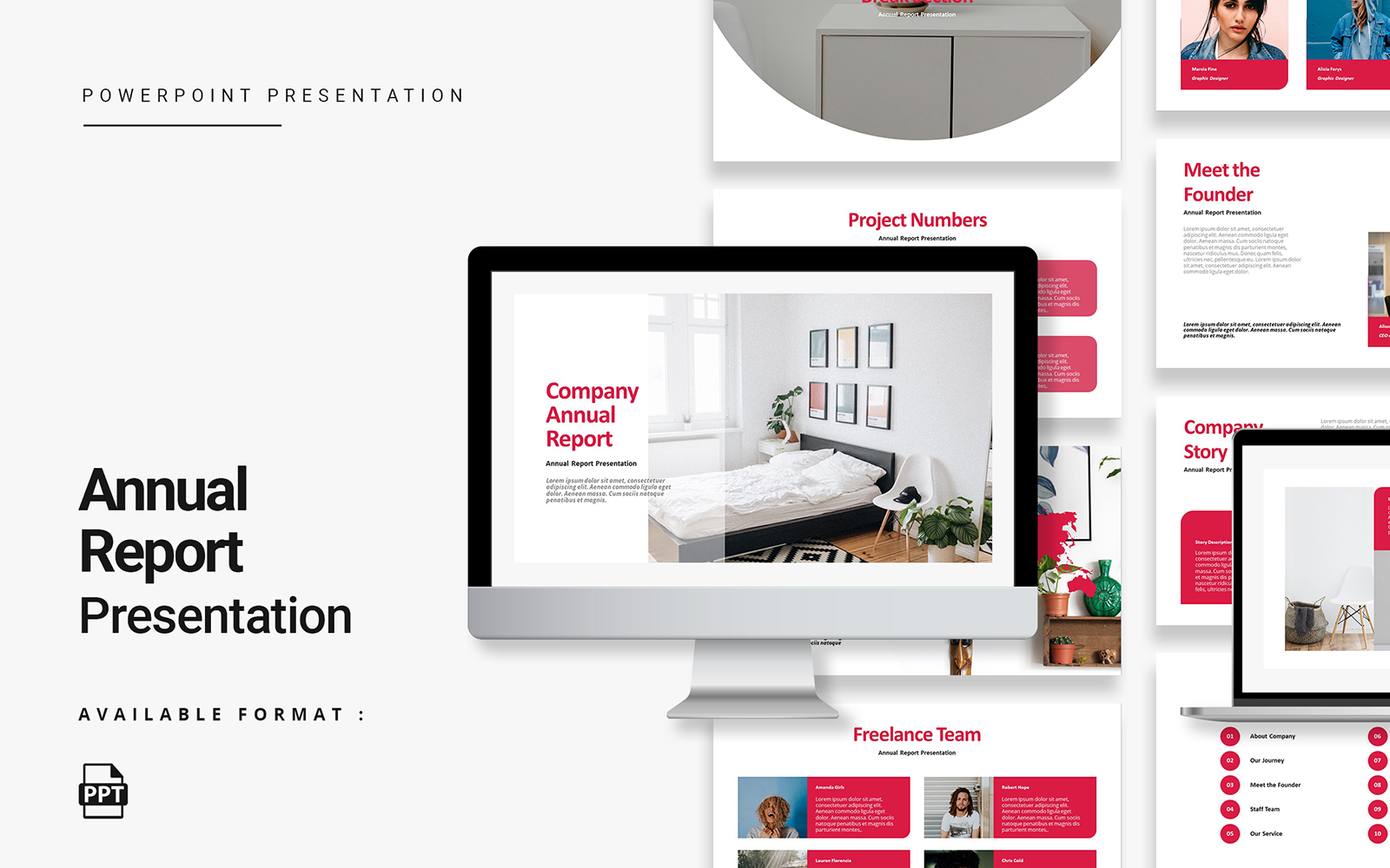 Modern Annual Report Presentation PowerPoint Template