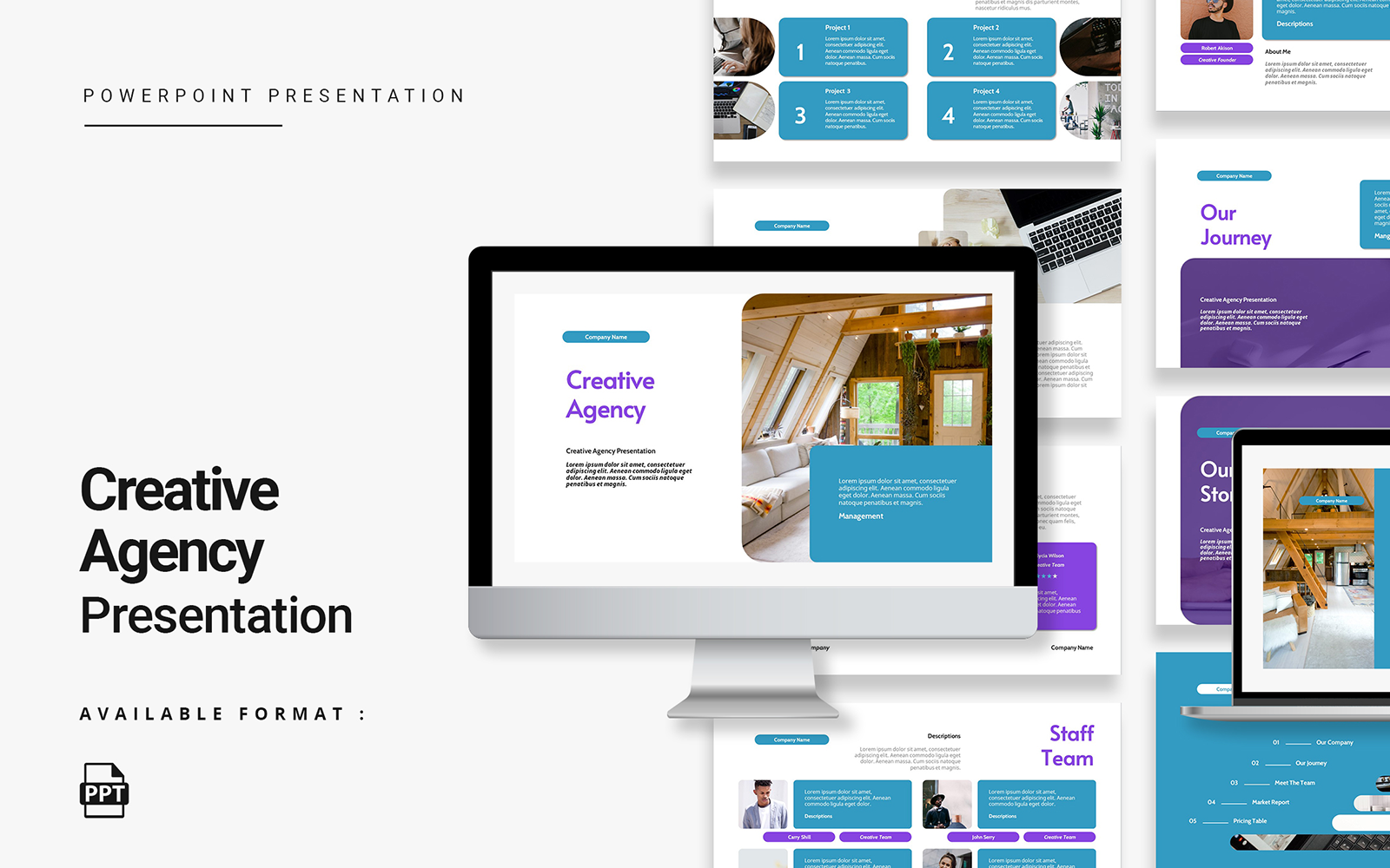 Creative Agency Presentation By Peterdraw PowerPoint Template