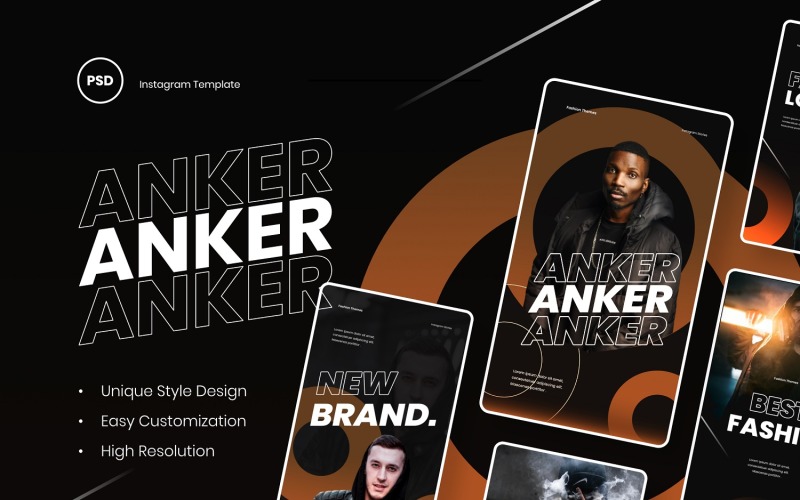 Anker Fashion Instagram Stories Template Social Media