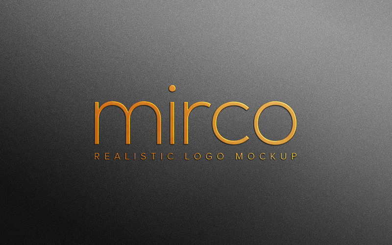 Embossed Gold Logo Mockup Product Mockup