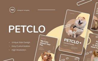 Petclo - Pet Animal Instagram Stories Template