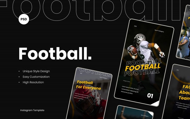 Football -Instagram Stories Template Social Media