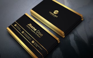 Golden Black Business Card | vol: 02 - Corporate Identity Template