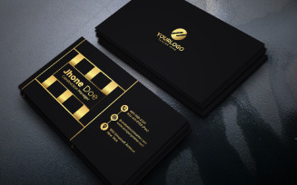 Golden Black Business Card | vol: 04 - Corporate Identity Template