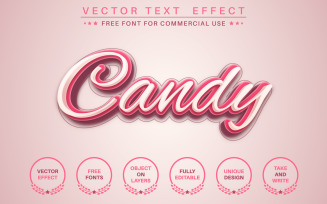 Sweet Candy- Editable Text Effect, Font Style, Graphics Illustration