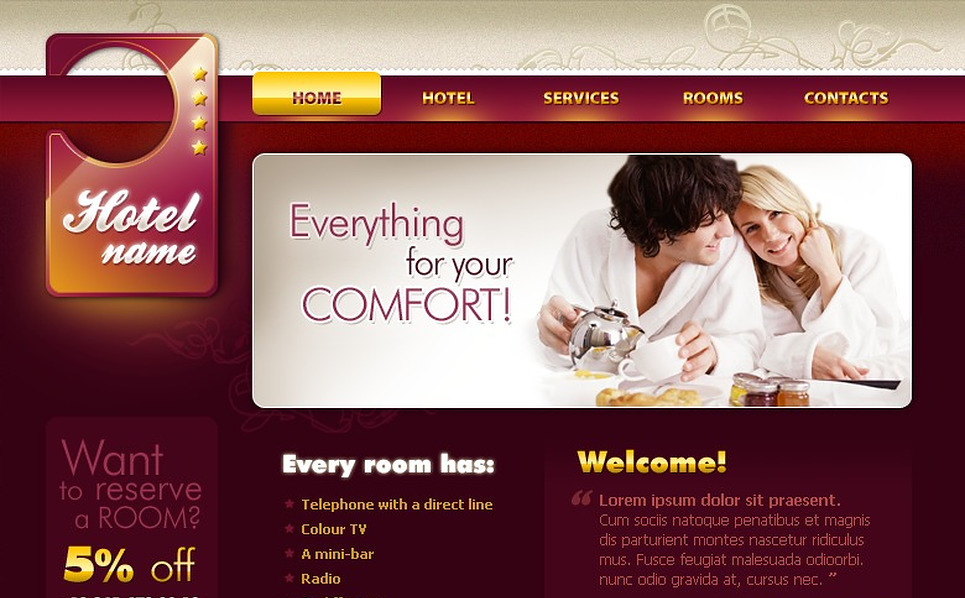 Hotels Website Template #18688