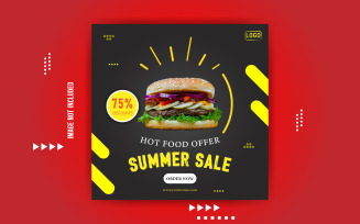 Hot Food Offer Social Media Banner