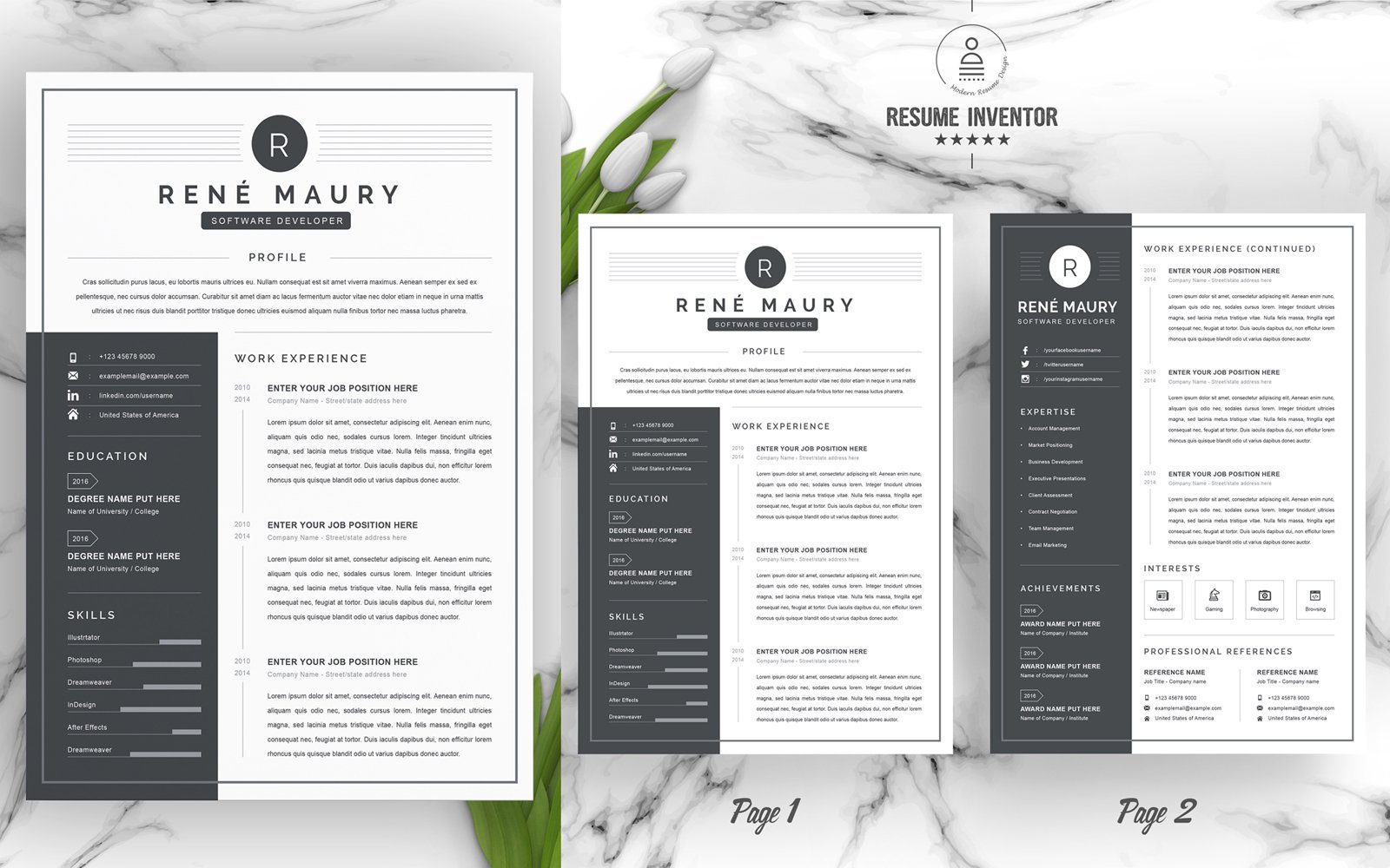 Kit Graphique #186174 Clean Cv Divers Modles Web - Logo template Preview