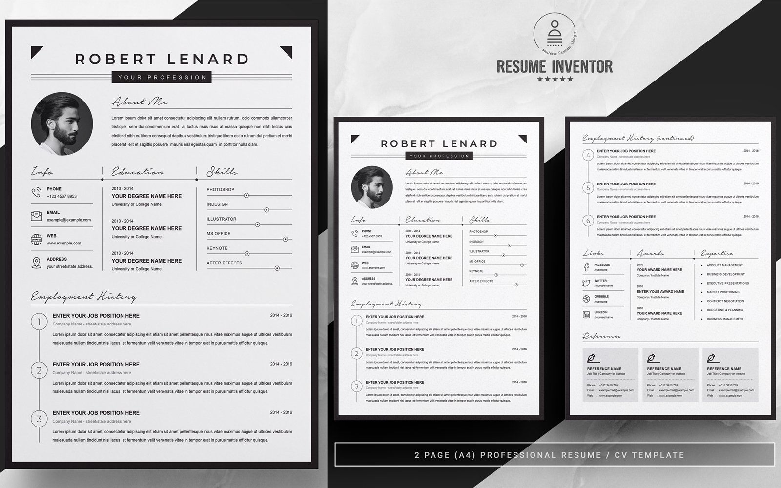 Template #186189 Cv Cover Webdesign Template - Logo template Preview