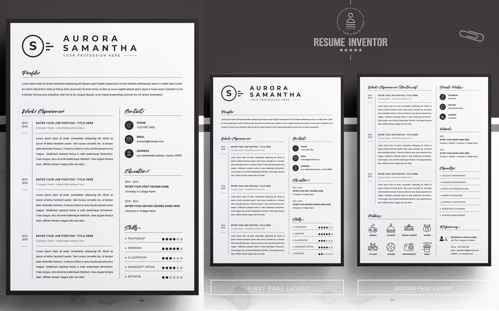 Template #186190 Cv Cover Webdesign Template - Logo template Preview