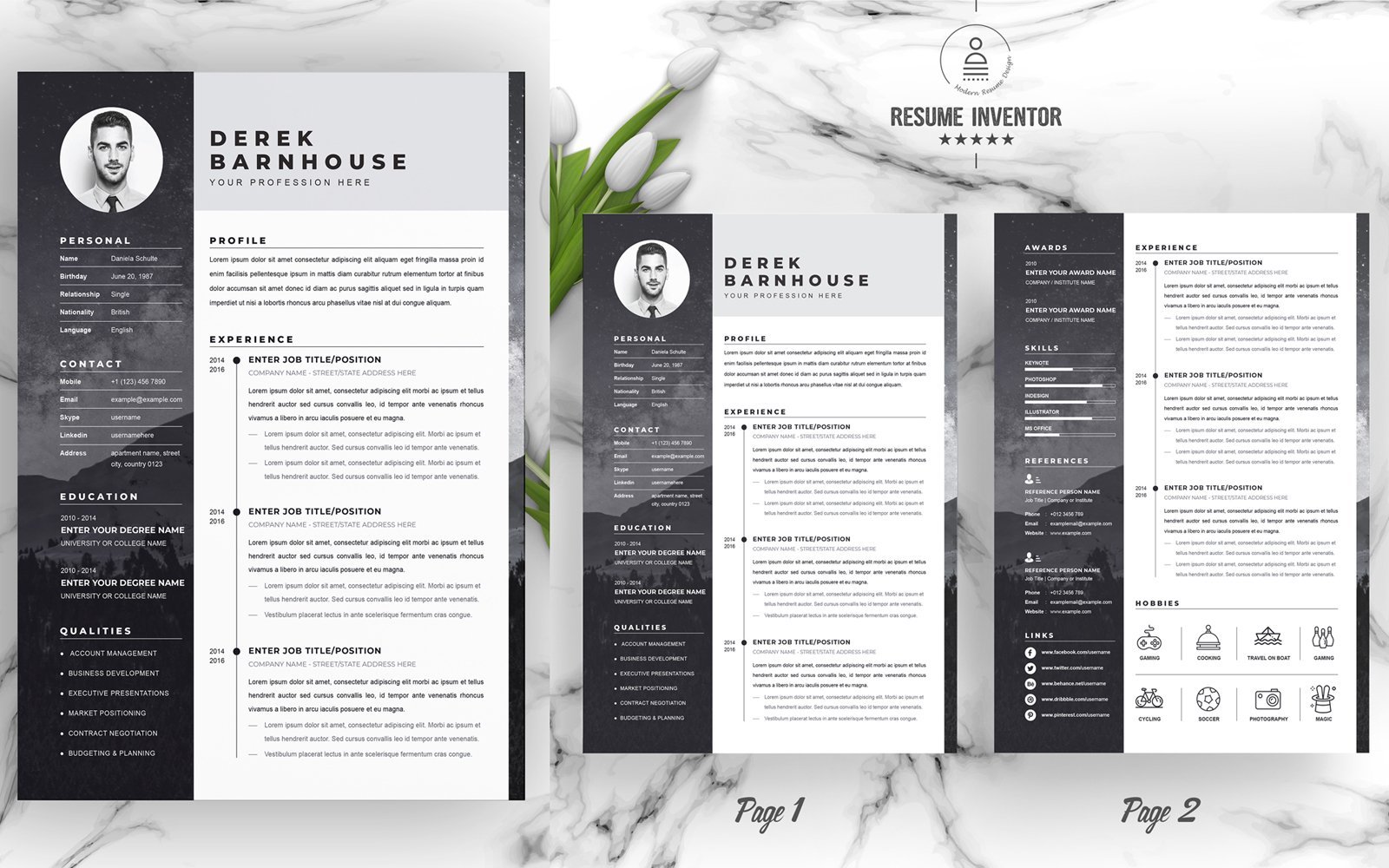 Template #186191 Cv Cover Webdesign Template - Logo template Preview