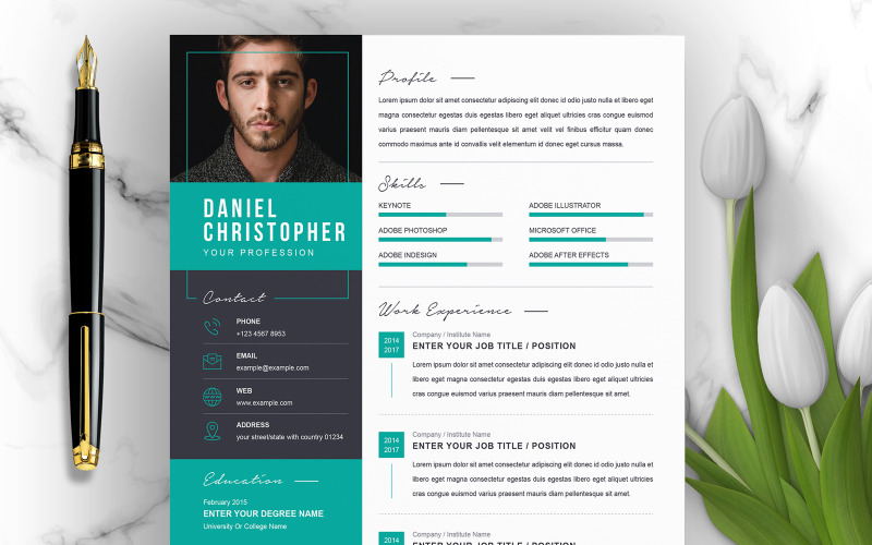 Daniel / CV Template Printable Resume Templates