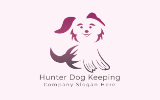 Hunter Dog Keeping Logo Template