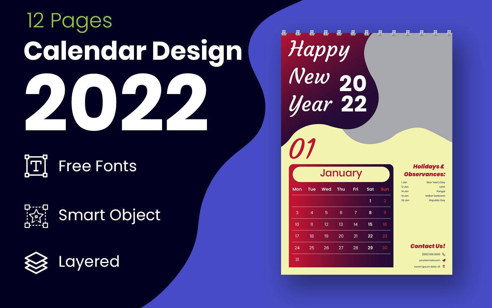 Template #186295 Business Calendar Webdesign Template - Logo template Preview