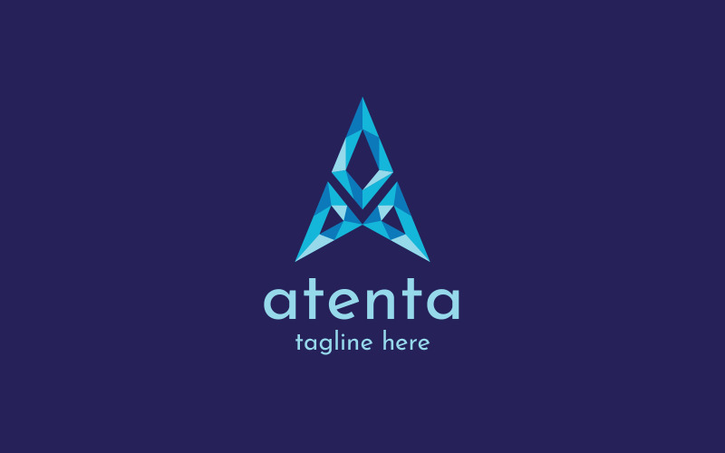 A Letter Atenta Logo Design Template Logo Template