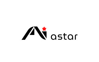 A Star Simple Logo Design Template