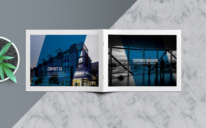 A5 Horizontal Business Brochure Indesign Brochure Corporate Identity