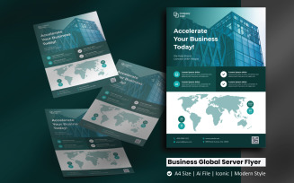 Business Global Server Flyer Corporate Identity Template