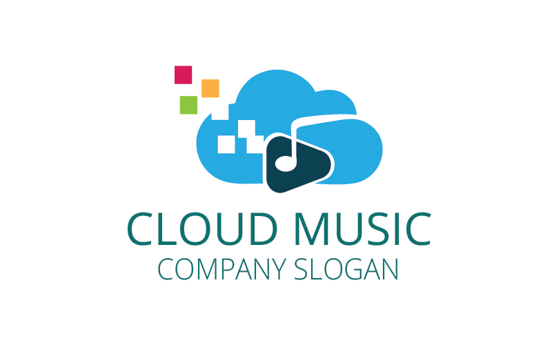 Cloud Music Logo Template