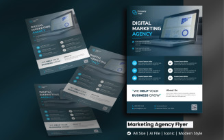 Digital Marketing Agency Flyer Corporate Identity Template