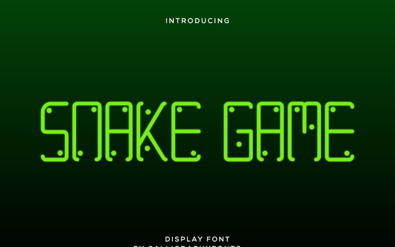 Snake Game Exclusive Display Font