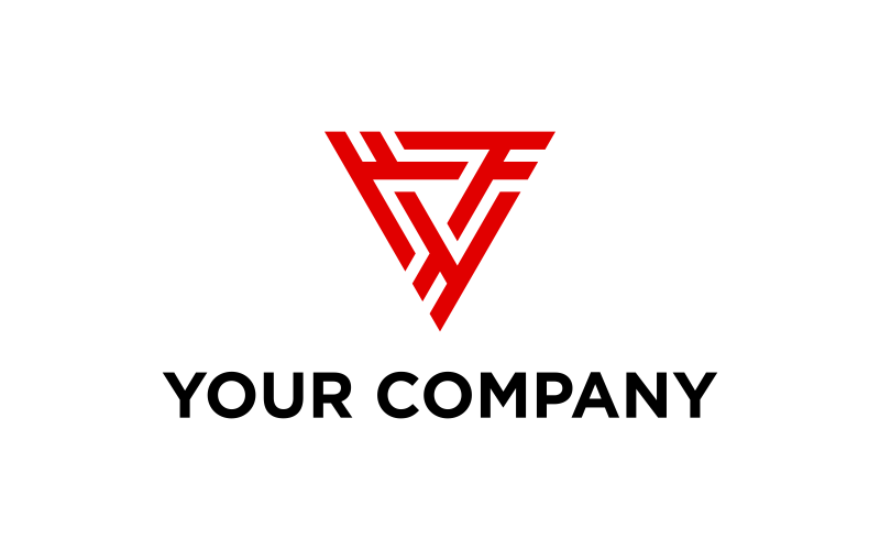 Triangle F Logo Design Template Logo Template