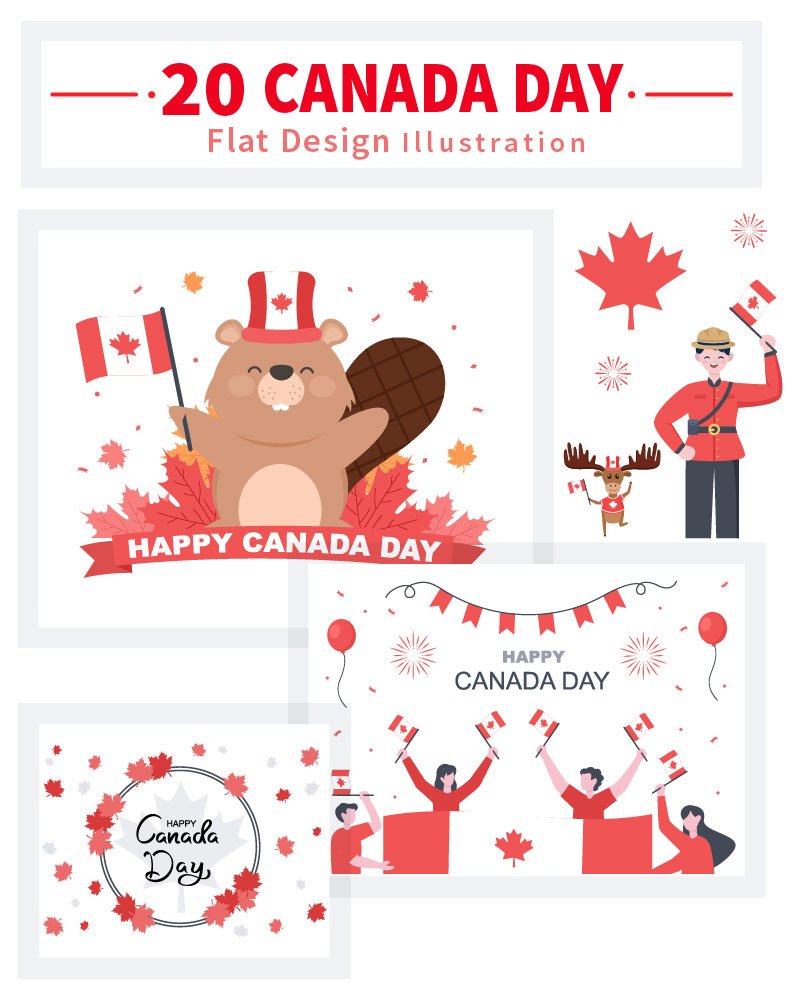 Kit Graphique #186303 Happy Canada Divers Modles Web - Logo template Preview