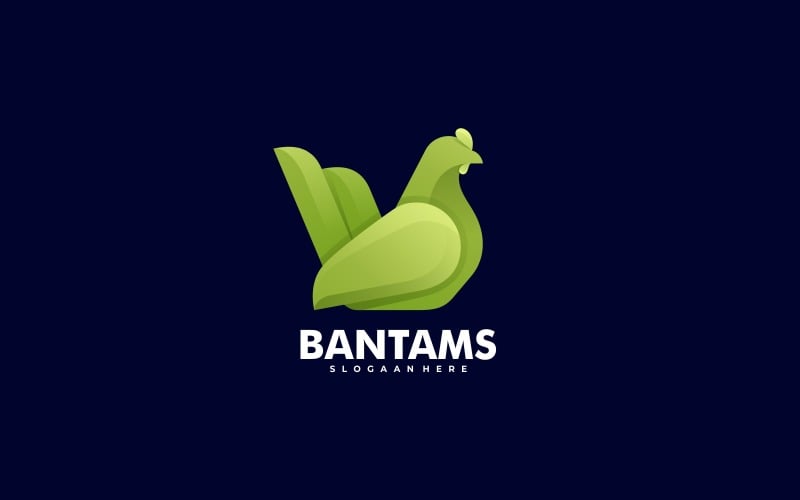 Bantams Gradient Colorful Logo Logo Template