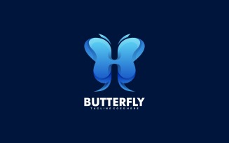 Butterfly Colorful Logo Template