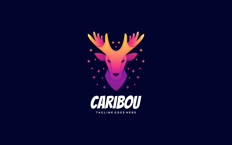 Caribou Gradient Colorful Logo Logo Template