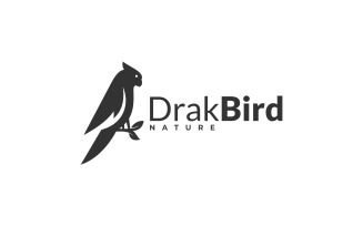 Drak Bird Silhouette Logo Template