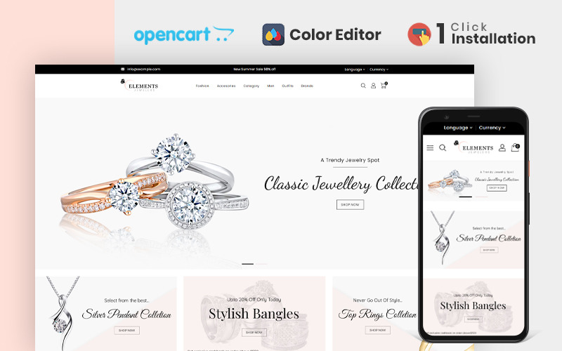 Elements Jewellery Opencart Theme OpenCart Template