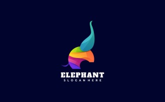 Elephant Gradient Colorful Logo