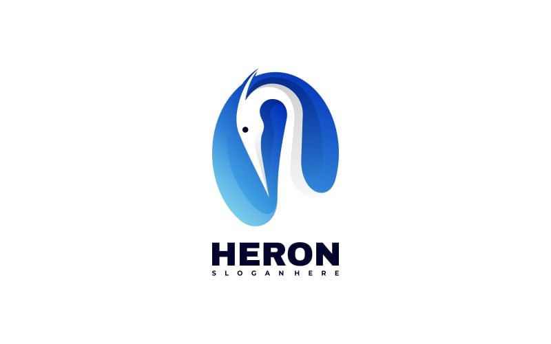 Heron Gradient Colorful Logo Logo Template