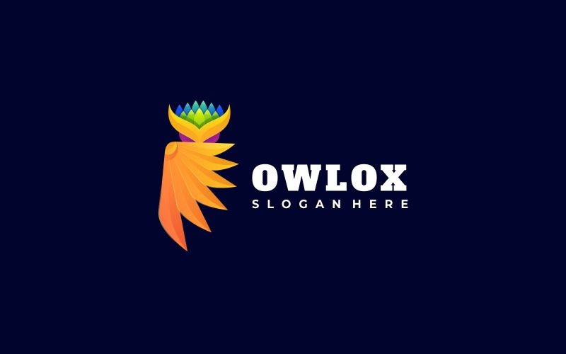 Owl Gradient Colorful Logo Template
