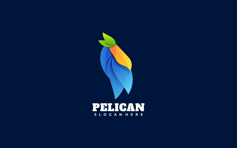Pelican Gradient Colorful Logo Logo Template