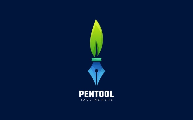 Pentool Gradient Colorful Logo Logo Template
