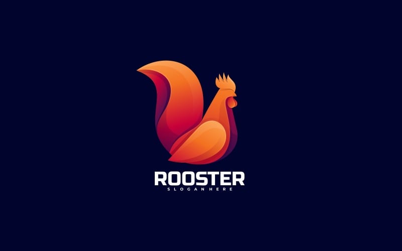 Rooster Colorful Logo Style Logo Template