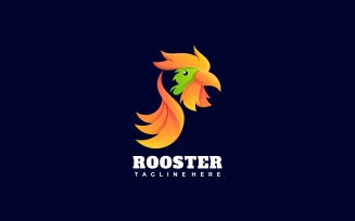 Rooster Gradient Colorful Logo Style