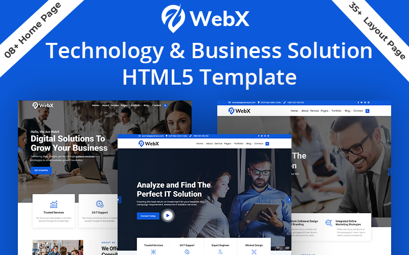 Webx Technology Business Solution HTML5 Template Website Template