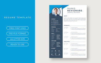 Modern resume cv layout design