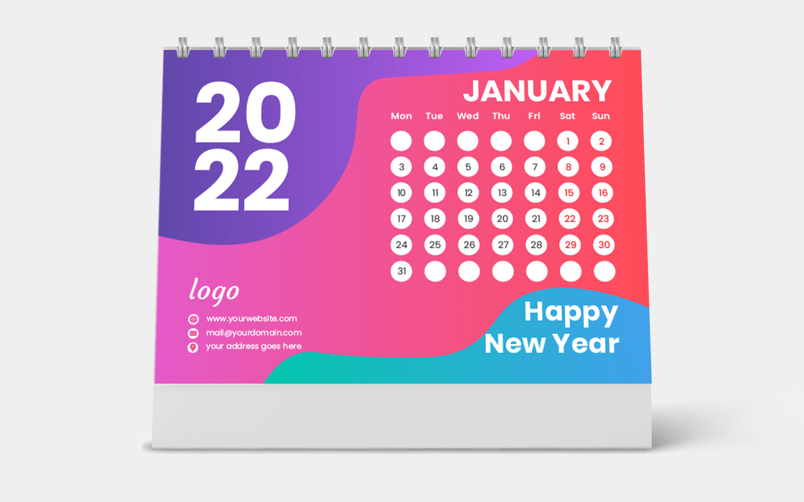 Kit Graphique #186524 Calendar 2022 Divers Modles Web - Logo template Preview