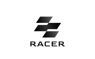 Abstract Race - Futuristic Logo