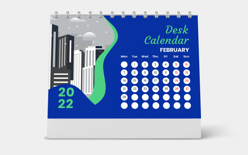 Desk Calendar 2022 Printing Media Design Planner