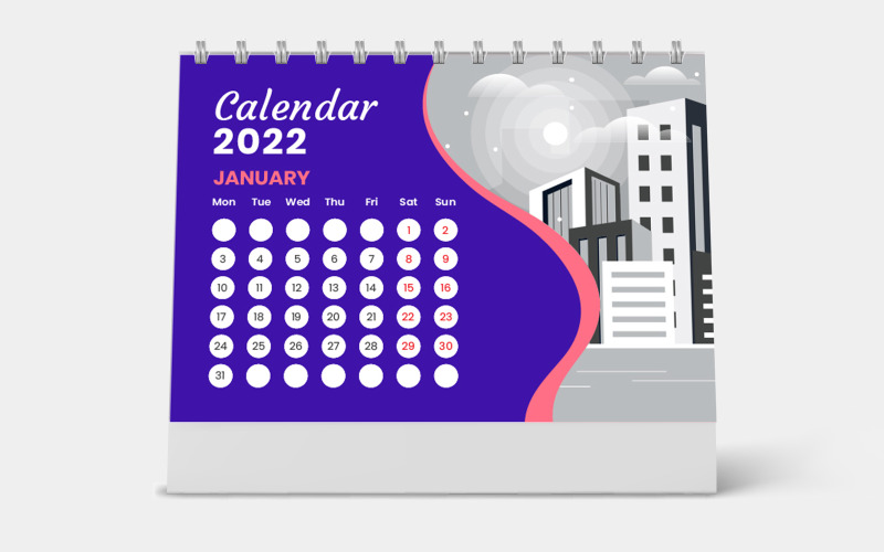 Desk Calendar 2022 Printing Media Planner