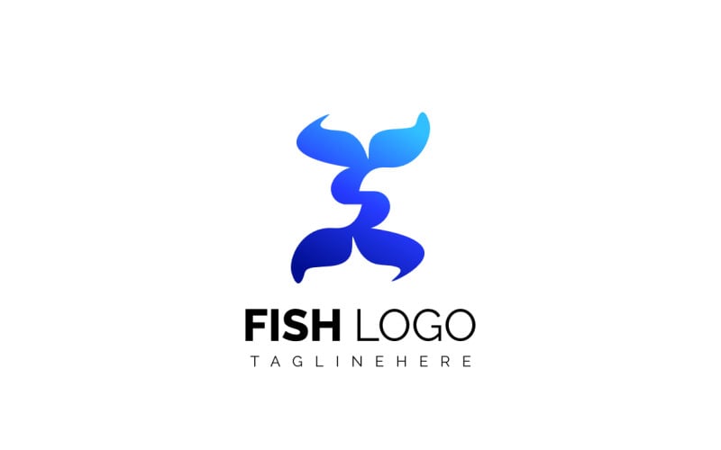 Letter S Fish - Whale Logo Logo Template