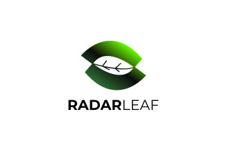 Radar Leaf Logo Design Concept