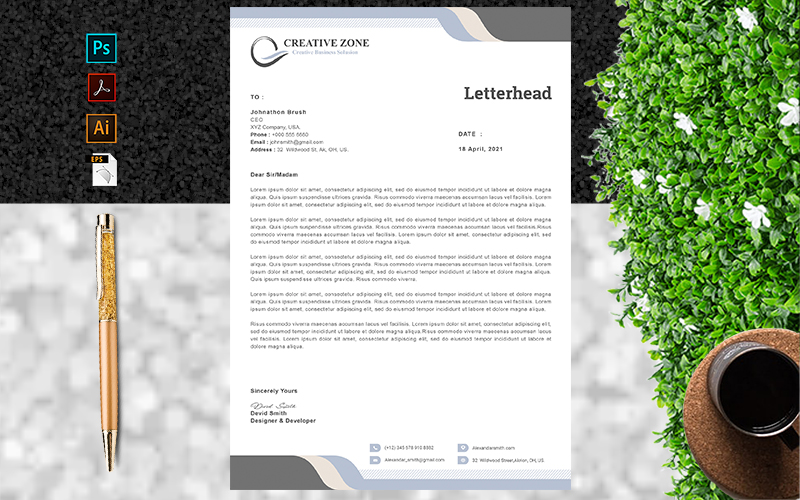 Template #186605 Letterheadclean Letterheadcmykcompany Webdesign Template - Logo template Preview