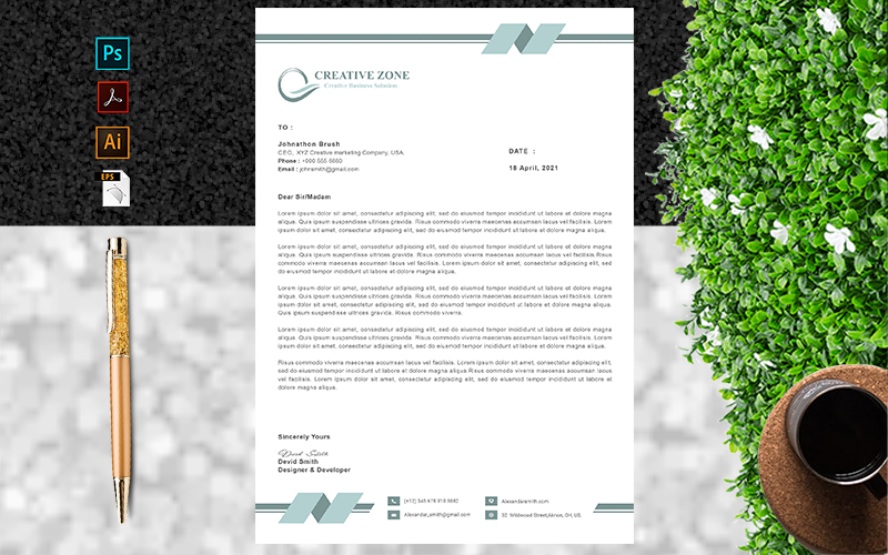Template #186607 Letterheadclean Letterheadcmykcompany Webdesign Template - Logo template Preview